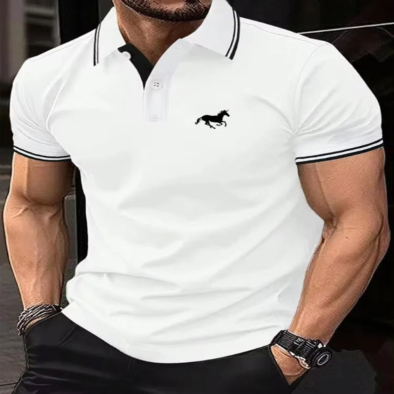 Camiseta gola polo,
Camisa masculina,
Camisa botões,
Moderno,
Camisaria masculina,
Moda masculina,
Primavera 2025,
Outono 2025,
verão 2025,
Camisa manga curta,
camisa polo,