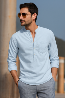 Camisa Masculina Mar Azul
