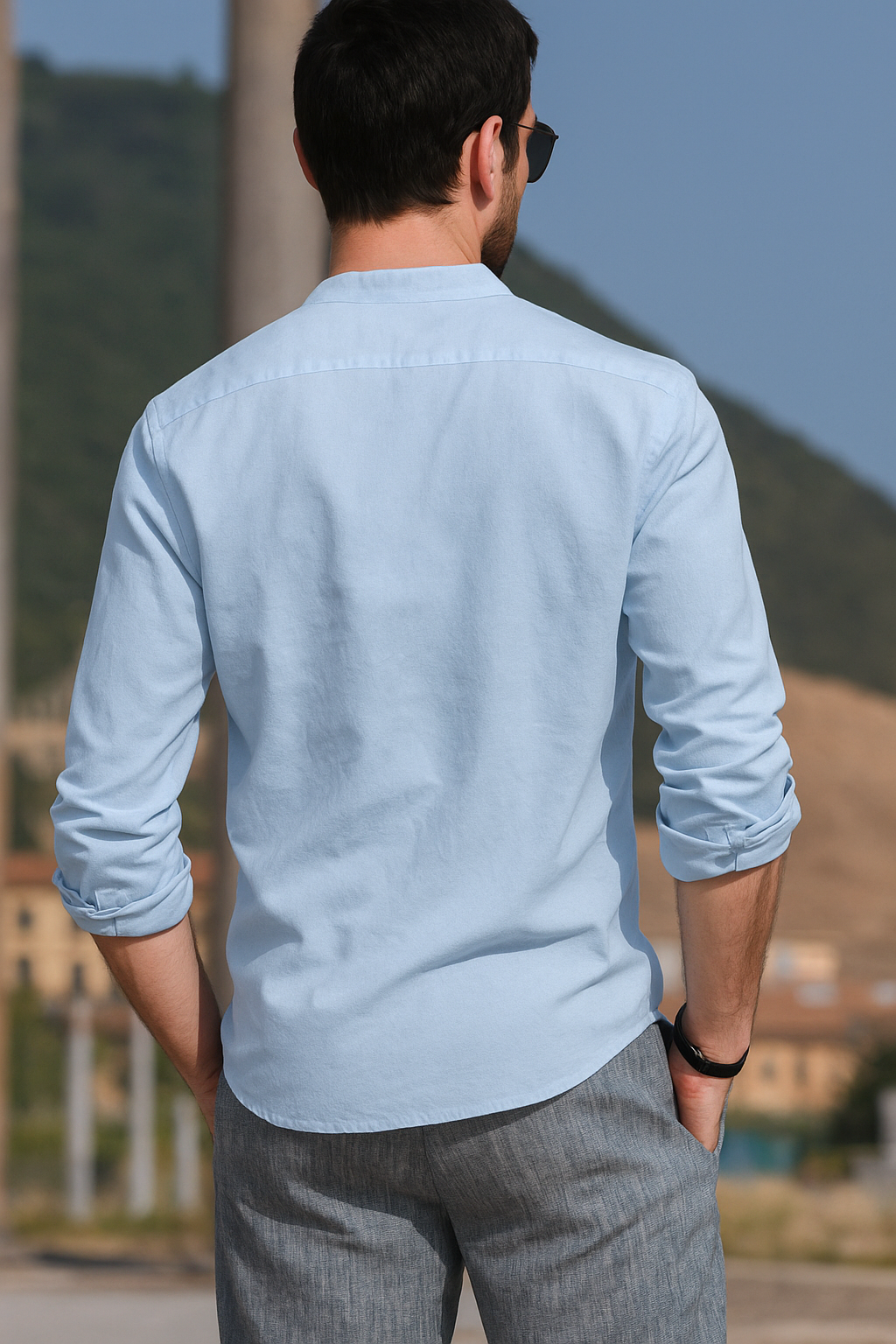 Camisa Masculina Mar Azul