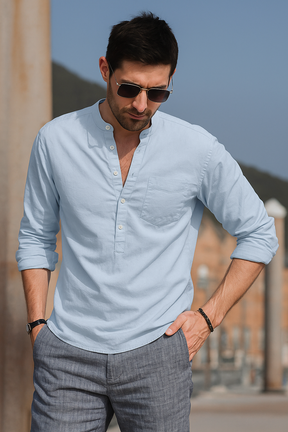 Camisa Masculina Mar Azul