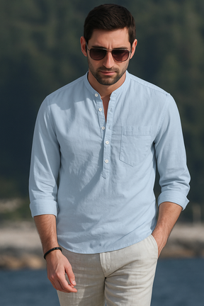 Camisa Masculina Mar Azul